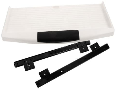 Generico 1set Vassoio Scorrevole per Tastiera Scrivania ABS Cassetto Estraibile per Computer Design e Colore Grigio e Accessorio Ufficio Ergonomico per Organizzazione Tastiera