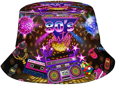 KWQDOZF Retro 80er 90er Jahre Eimer Hüte Mode Fischer Hut Sommer Caps für Frauen Männer 80er 90er-10