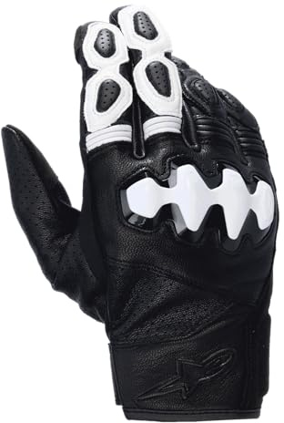 Alpinestars Celer v3 perforierte Motorrad Handschuhe, schwarz/weiß, XL