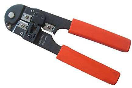 Abisolierzange/-schneider/-crimpzange Netzwerk-Hardware-Tools, RJ10 (4P) -Netzwerk-Crimp-Tool Modular Telecom Tool für Abisolieren elektrischer Drähte und für Schneiden von Kabeln