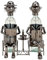 Spetebo Weinflaschenhalter anthrazit 33 x 21 cm - Zwei Mann am Tisch - Deko Flaschenhalter mit Metall Figuren - Freundschaft Geschenk Skulptur Flaschen Ständer