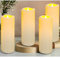 VETOUR LED Flameless Candles of 4 Pieces, Waterproof Battery Operated Flickering Candle for Outdoor Use with Timer Remote Control for Balconies, Outdoor Lanterns, Indoor Birthdays, Christmas