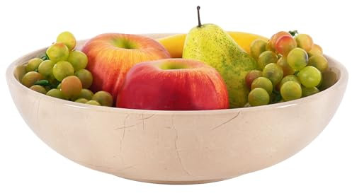 Radicaln Cuenco de frutas de mármol de 10 pulgadas Verona hecho a mano para cocina, elegante cuenco de mármol para decoración de mesa de café, soporte para platos de frutas para encimera, cuencos de
