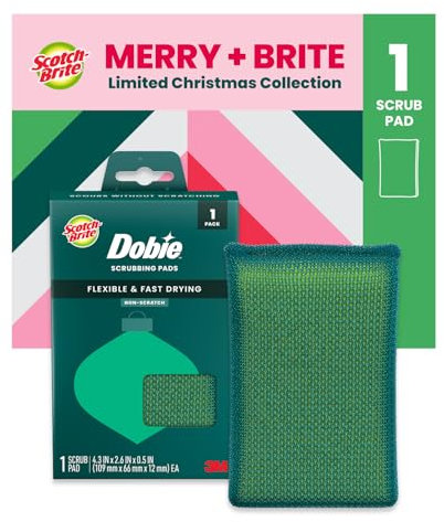 Scotch-Brite Washing Up Kitchen Sponge, Green, Non scratch delicate surface Dish Sponge for Efficient and Safe Cleaning