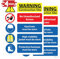 RDLCAR Lot de 2 panneaux de sécurité rigides de 4 mm pour chantier et bâtiment, 300 mm x 400 mm, panneaux de sécurité multi-dangers avec couleurs haute visibilité