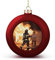 2024 Weihnachtskugel-Ornamente, 6,1 cm, bruchsicher, Feuerwehrmann, Flamme, Weihnachtsbaumschmuck, Kugeln, roter Stil, hängende Weihnachtsschmuck für Weihnachtsbaum, Feiertagsdekoration