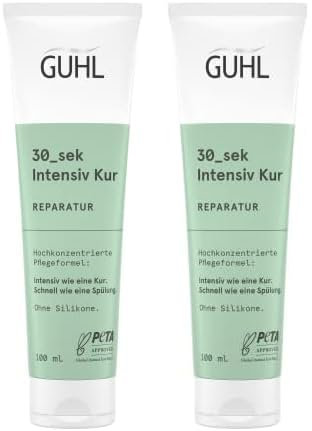 Guhl 30_sek Intensiv Kur - Reparatur - 100ml - Hochkonzentrierte Pflegeformel - Intensiv wie eine Kur - Schnell wie eine Spülung - Ohne Silikone (Packung mit 2)