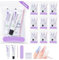 SAVILAND 10-Pack Solid Nail Glue Gel & Glue Remover Kit: 30 Days Super Long-Wear Plant-Based Gel Glue for Press-On Nails with 5s Fast Nail Glue Remover, Vitamin E & Castor Oil Travel Pocket-sized Set
