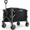 GXCROR Beach Trolley Cart Big Wheels Folding 100kg Capacity Wagon,Festival Fishing Pull Along Camping Garden Trolley on Wheels for Picnic (130L-Black)