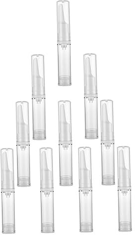 FRCOLOR 10pièces Flacons à Pompe Vides De Contenants Airless Pour Sérum Pour Yeux Distributeurs Cosmétiques Transparents
