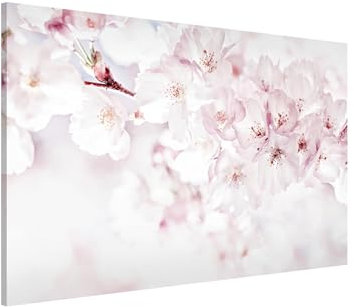 Magnettafel Pinnwand für Magnete Blumen Floral Magnetboard - Magnetwand Made in Germany - Kirschblüte Landhaus Notiztafel rosa Küche Flur Büro Visionboard WBMT_6840 (60x40cm)