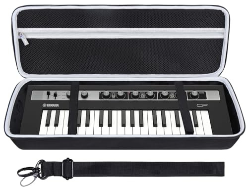 Tastaturhülle mit 37 Tasten für Yamaha Reface Serie, maßgeschneiderte Hülle für Yamaha Reface CS/DX/CP/YC tragbares elektrisches Klavier/Arturia KeyStep 37 Controller (nur Hülle) (schwarz)