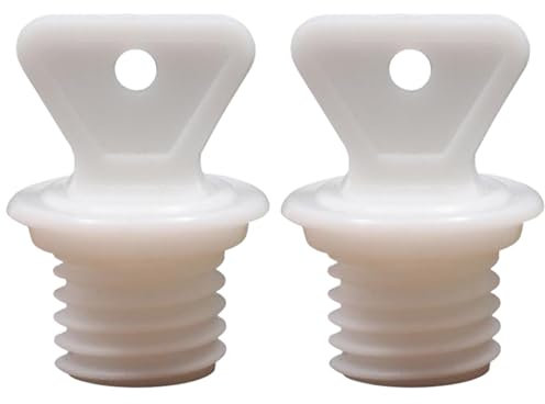 Bouchon de bouillotte 2 pièces 21 mm étanche avec poignée de rechange bouchon en plastique blanc