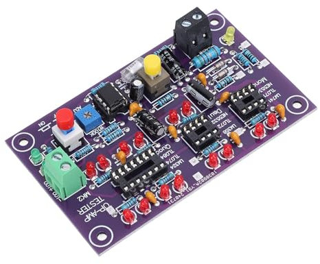 Nurnesy Módulo de Probador de Amplificador de Amplificador Operacional con Indicadores LED para Pruebas de IC de AMP de Doble Quads LM741 LM358 LM324
