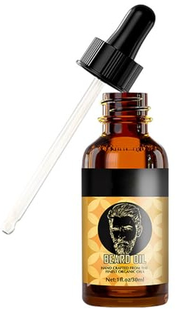 Bartöl für Männer, Bartwuchsöl, spendet Feuchtigkeit, repariert die Bartwurzeln, fördert volleres und dichteres Wachstum, Stylingpflege, 30ml