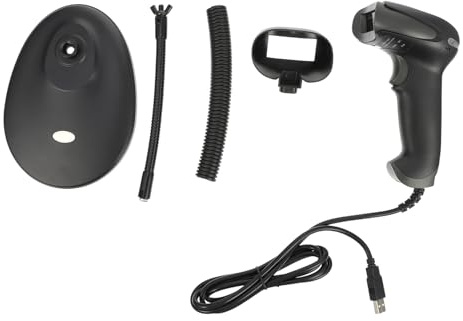 CONGARTENO USB Kabelgebundener Barcode- Mit Halterung Schneller Qr Code Reader Automatischer Roter Kompatibel Mit Pc Tablet Für Supermärkte Und Einzelhandel