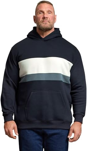 BadRhino Big & Tall Blue Cut & Sew Hoodie - Men's - Plus Size Curve