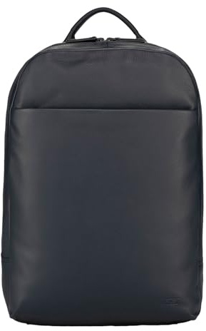 JOST Leder Rucksack Laptoprucksack mit Laptopfach Tromsoe Backpack Blue dunkelblau