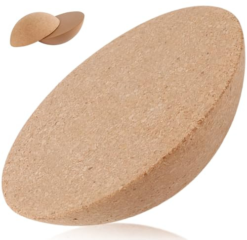 Balance Board Massivem Kork Halbkugel, 15cm Durchmesser 7.5cm Höhe Gleichgewichts Trainer, Antirutsch Surfer Balanceboards Trainingshalbkugel für Balance Boards Reha-Geräte Fitness Yoga Hilfsmittel