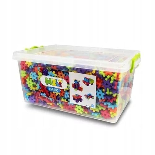 Meli Basic Bauklötze Set 2000 Teile – Bausteine für Kinder ab 3 Jahren, pädagogisches Spielzeug für kreative Konstruktionen, BPA-frei, ideal für Zuhause und Bildungseinrichtungen