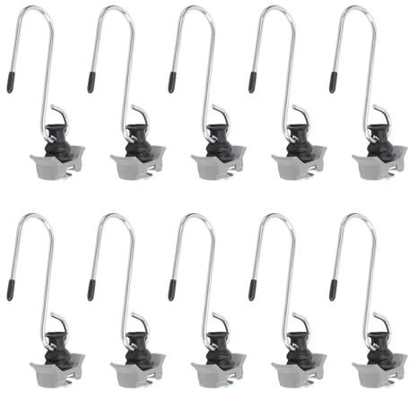 Cocoarm L-Schienen-Zurranker, Einzelbolzenbeschlag aus ABS und Metall, 110 Pfund Kapazität, Schnellverschluss, Ladungssicherung für , Pickup, LKW, Anhänger, Ladungssicherung, 10 Stück (GRAY)