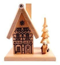 Rudolphs Schatzkiste Räucherhaus Weihnachtsmannhaus HxBxT 14x12x7,5cm NEU Räuchermann Rauchmann Räucherfigur Räucherkerze Figur Holz Seiffen Erzgebirge Holz Rauchfigur Dekoration Weihnachte