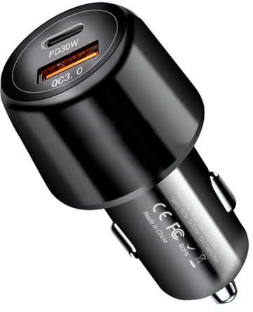 NODELINK Cargador de Coche Adaptador Universal con Protección contra Sobrecorriente Carga Rápida Universal para Móviles y Dispositivos usbc Android iPhone (BÁSICO)