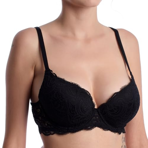 LORMAR Reggiseno push-up Plunge in pizzo frizzante