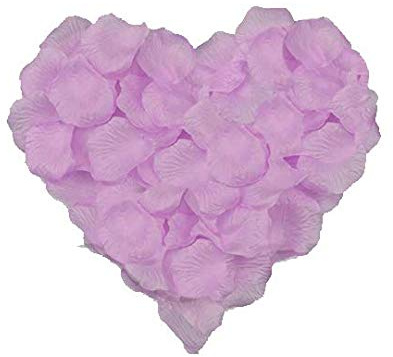 Pétalos de rosa de seda para boda, confeti de mesa, pétalos de flores para escenas románticas, aniversario de boda, decoración de confesión, dormitorio, cumpleaños (lila, 100)
