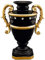 Casa Padrino Barock Vase Schwarz/Gold 26 x 18 x H. 36 cm - Prunkvolle Keramik Blumenvase mit Swarovski Kristallglas