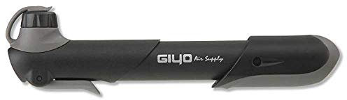 GIYO INFLADOR Mini Doble Valvula GP04S, Adultos Unisex, Negro, 7 Pulgadas