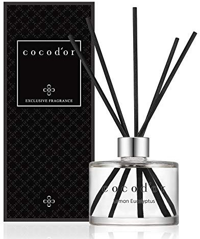 Cocod'or Signature,Diffusore a canna/limone di eucalipto, 200 ml, 1 confezione da 1 diffusore, diffusore a canna, decorazione per la casa e ufficio, fragranza e regali
