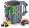 DAYMOO Build on Brick Mug,Divertenti Tazza da caffè, Tazza colazione personalizzata,Tazza Natalizia con Halloween,Regalo di compleanno,Grigio