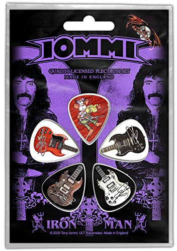 Black Sabbath Guitar Pick Set # 3 Iron Man Tony Iommi 5 Pieces Plek