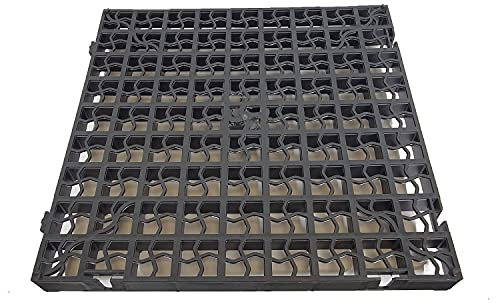 Srendi New Black Plastic Paving Driveway Grid Turf Grass Lawn Path Gravel Protector Drainage Mat (16)