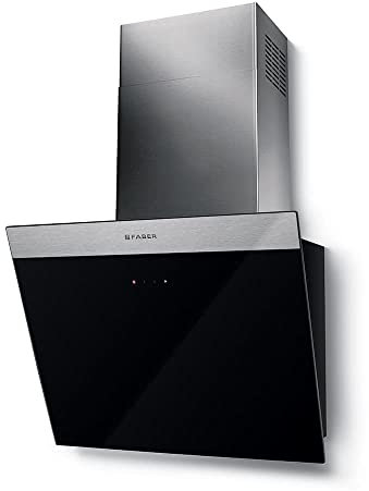 Faber - Cappa a Parete Daisy + BK A55 330.0612.373 Finitura Vetro Nero da 55 cm - 330.0612.373