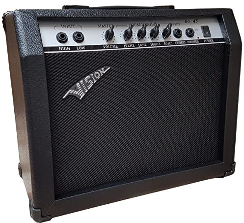 AMPLIFICATORE BASSO ELETTRICO DA 50 WATT - AMPLIFICATORE PER BASSO ELETTRICA - VISION MSA - con TRIPLE INPUT, HIGH, LOW, MP3