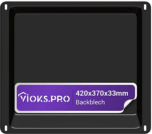 Vioks.pro Backblech 42x37 cm - Ersatz für AEG, Zanussi, Electrolux & Competence - Tiefes, Stoßfestes & Korrosionsbeständiges Backblech für AEG & Competence Backofen