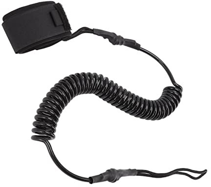 Jenngaoo SUP Leine, 200 cm/78,7 Zoll gewickeltes Stand Up Paddle Board Surfbrett Leine elastisches Surf Fußseil für Wassersport