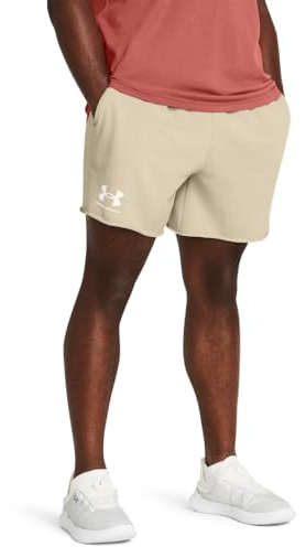 Under Armour Herren Sweatshorts Rival Terry Khaki Base-Onyx White XXL