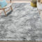 ASIinnsy Tapis Salon Shaggy Poil Long Tapis Chambre Doux Moelleux Moderne Gris Grand Tapis de Salon Chambre d'enfant Tapis Antidérapant Intérieur Tapis De Sol (Gris Blanc, 160 x 230 cm)