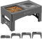 Ormalla Elevated Slow Feeder Dog Bowls with No Spill Dog Water Bowl, Raised Dog Bowl for Large Medium Small Dogs, Dog Food Bowl Stand with Raised Splash Guard, 4 Heights 3.7”, 8.5”, 10.1”, 11.7”, Grey