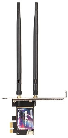 KAKAKE Adattatore Scheda di Rete PCIe, Adattatore WiFi 5.2 PCIe WiFi6 AX1800 WPA3 802.11AX Latenza Ultra Bassa per Computer Portatile