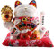 Nagoyuki 7 Pouces en CéRamique Faisant Signe de Chat Maneki Ornement Feng Shui DéCoration BalançOire Chanceux Chat, B