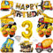 Bagger Deko Kindergeburtstag Baustellen Party - Geburtstagsdeko Junge 3 Jahre - Luftballons