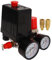 Uadme Air Compressor Pressure Valve Switch, Pressure Control Regulator, 3 in 1 Air Valve Switch Control Manifold Regulators, 0‑180PSI Quick Connector, for Fast Pressure Reduction