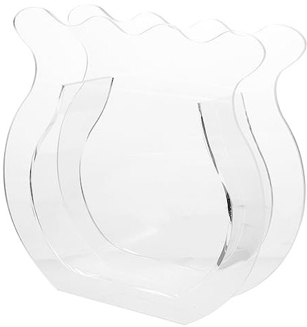 MUCKLILY Aquariumvase Pflanzenhalter für Aquarien kleine Dekorationsartikel für das Regal Wohnkultur Betta-Aquarium Tischdekoration Bücherregal-Dekor empfindlich Blumen