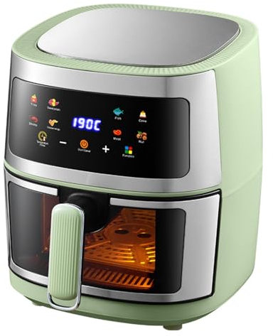 Air Fryer Oven,8L Digital Air Fryers Oven, Smart Tabletop Oven With Touch Screen Temperature And Control For Baking (Color : Green, Size : 27 * 32 * 30cm)