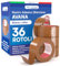 DNK TRADE Nastro Adesivo da Imballaggio Pacchi - 36 Rotoli di Nastro per Imballaggi 50mm x 66m Silenzioso Resistente all'Acqua - Colore Avana