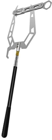 U Type Telescopic Boat Hook, Threader Multi-Function Alloy Telescopic Mooring Rope Threading Telescopic Boat Hook Pole, Telescopic Pole With Fish Hook Floating Docking Pole Hook Boat U Type Hook